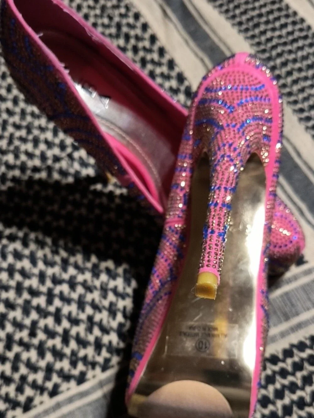 Alba Hot Pink Crystal-Embellished Pointed Heel Pumps